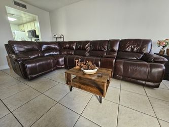 Excelente Sofá Seccional Reclinable Café