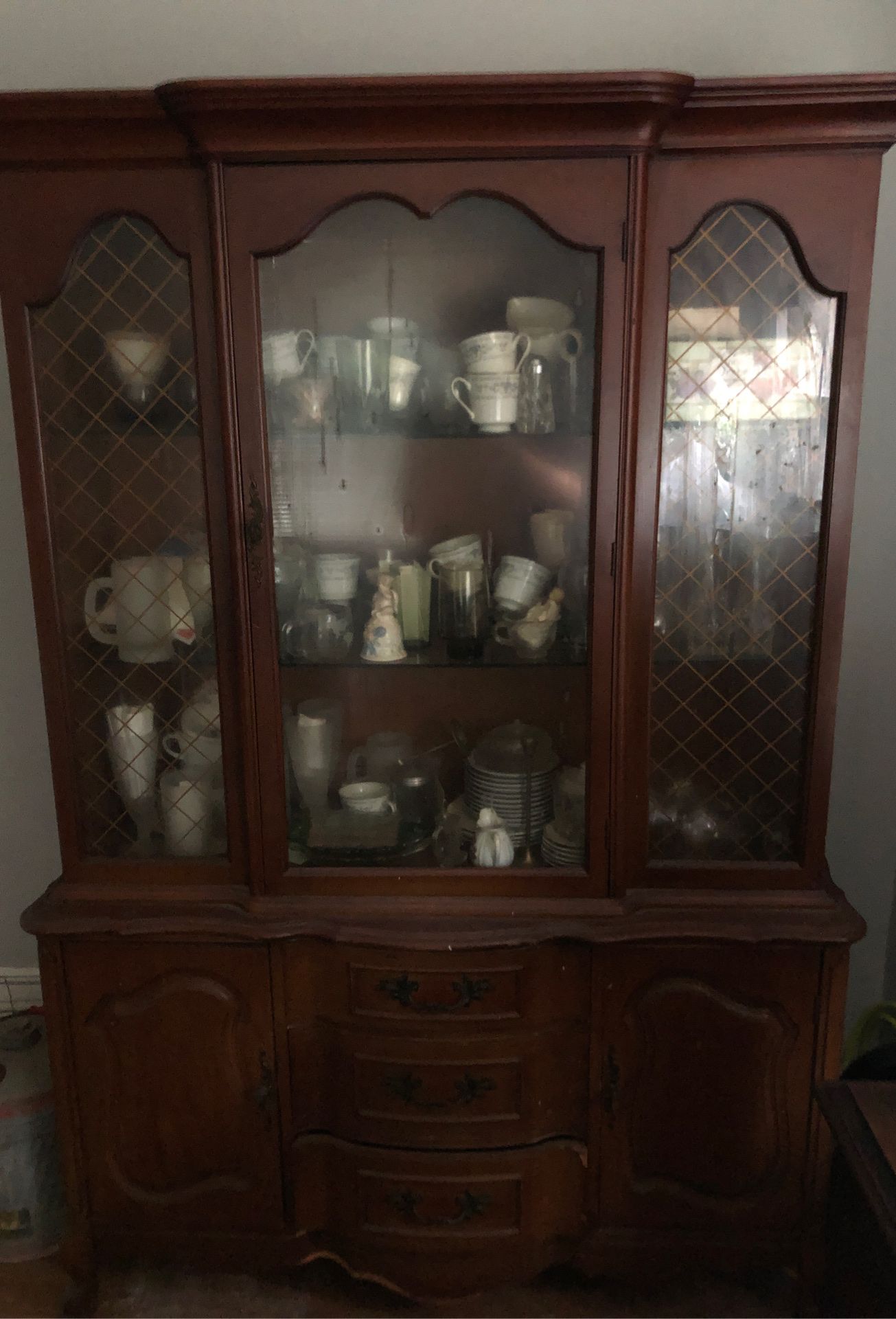 Antique China cabinet for sale China Included