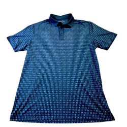Mizzen+Main Balsam Byron Versa Short Sleeve Trim Golf Polo SZ L Green Graphic