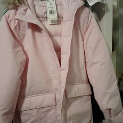 New Ladies Pink Hooded Adidas Jacket Size Small