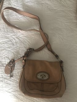 Fossil Small Beige/pink Shoulder Bag