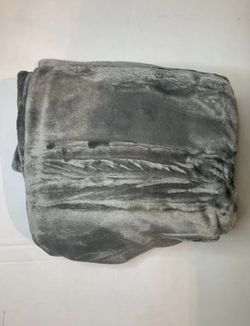 Grey flannel fleece Throw blanket bedding 50x60