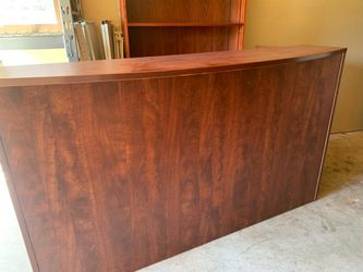 Wood Reception Desk. Solid construction.