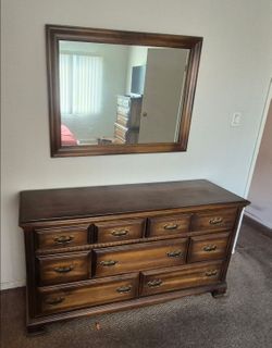 Ethan Allen Dresser & Mirror