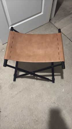Leather Sling Folding Stool