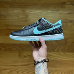 Nike Dunk Low SE Sz 13 Barber Shop Black