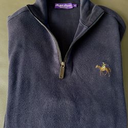 Men’s Ralph Lauren Purple Label 1/4 Zip Sweater Navy