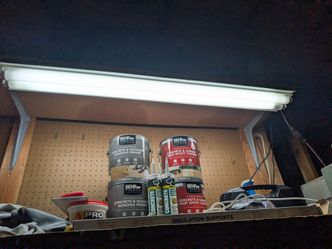 4ft Fluorescent Shop Light with Bulbs