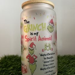 The Grinch Glass Cup