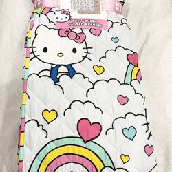 Hello Kitty Quilted Blanket - Full/Queen Size 