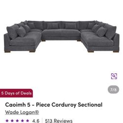 5 Piece Sectional For Sale 