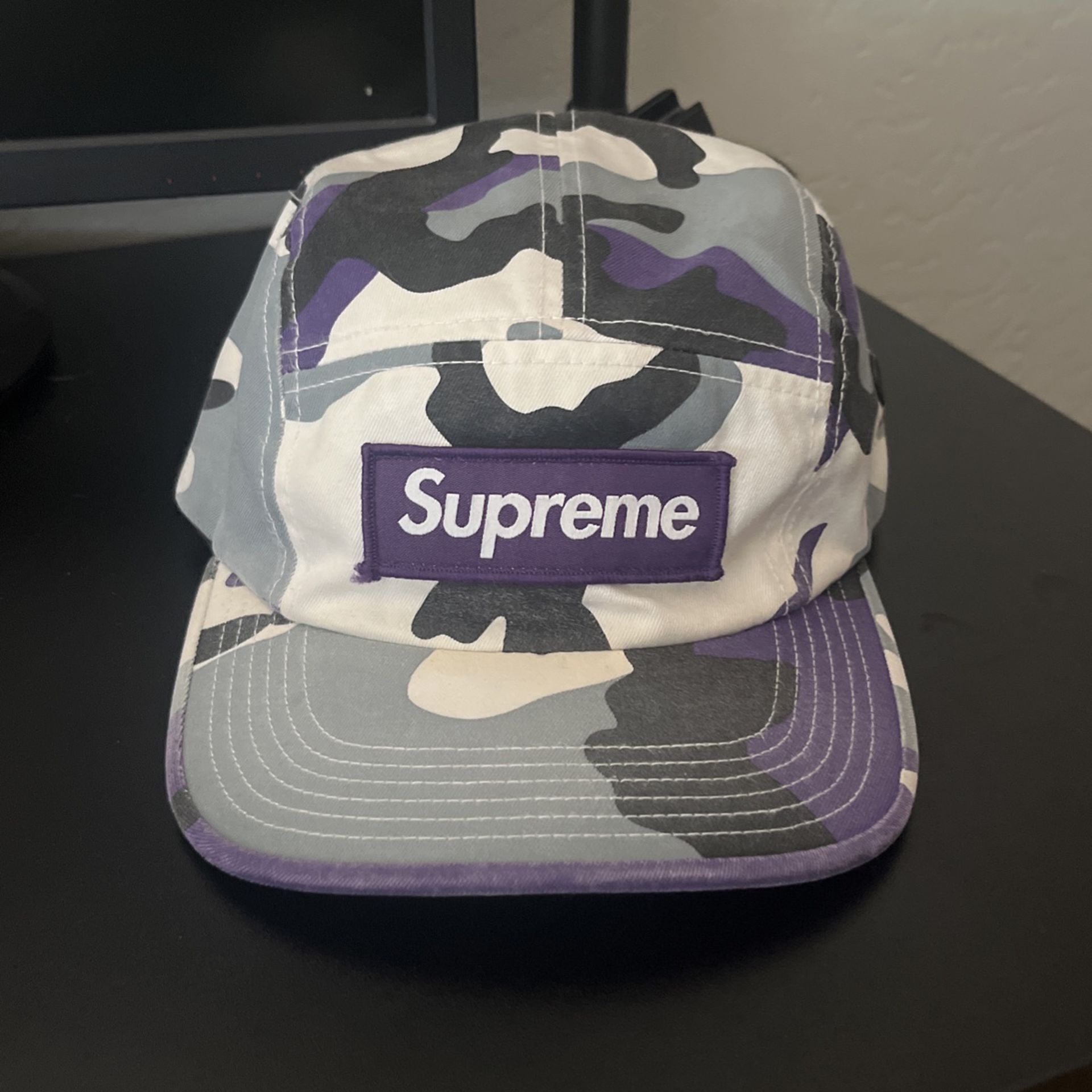 Supreme Box Logo Purple Camo Hat