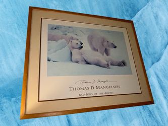 Framed Polar Bears “Bad Boys of the Arctic” by Thomas D. Mangelsen.