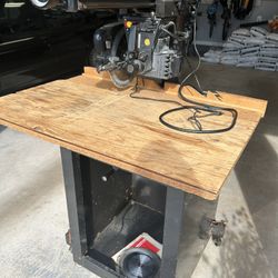 Radial Arm saw with cabinet