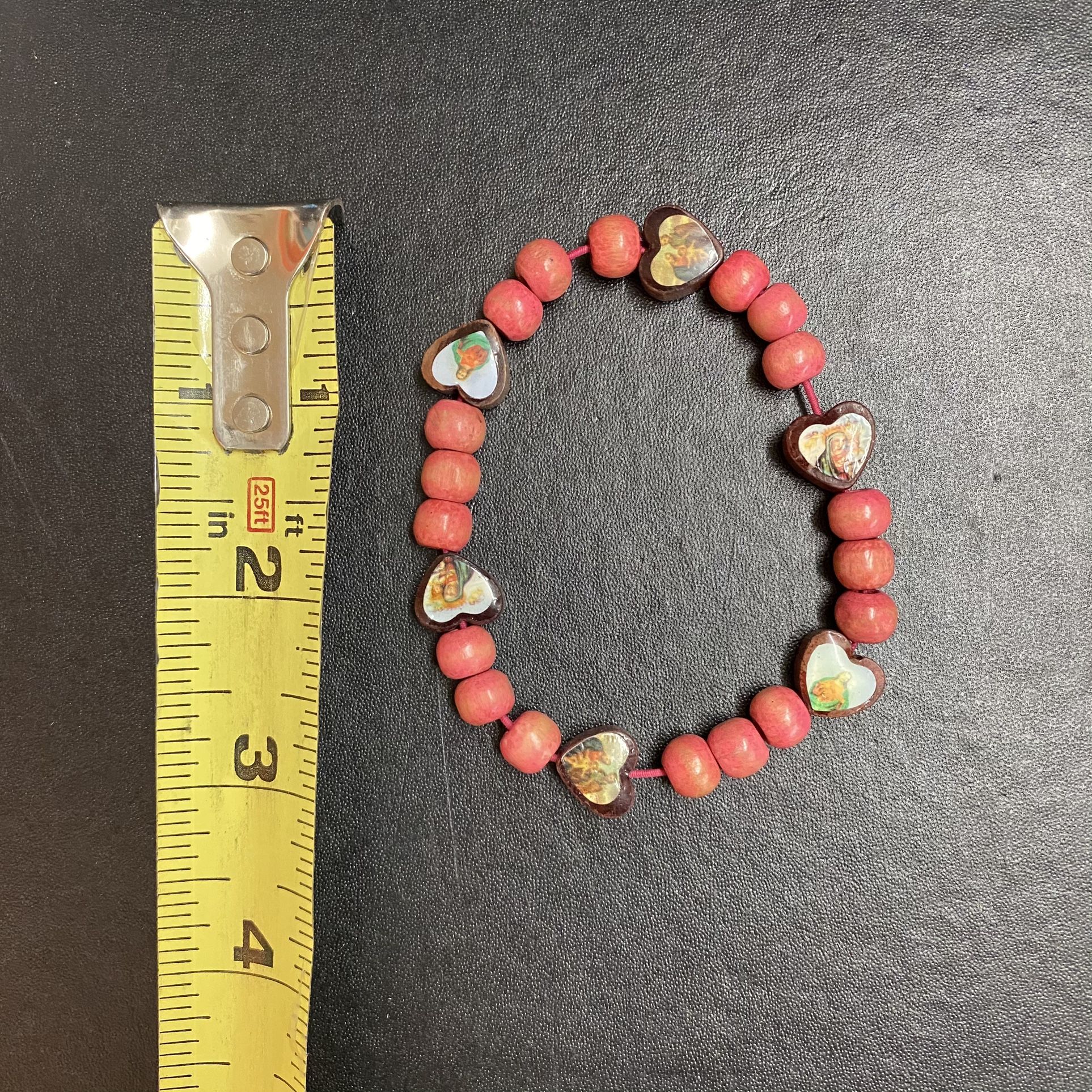 Our Lady, Joseph and Jesus Beaded Bracelet