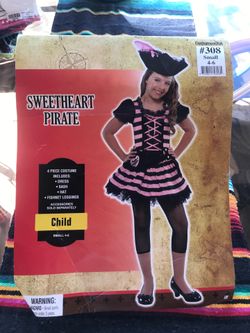 Pirate costume. Girls small 4-6. No hat