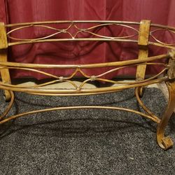 Coffee Table/ Wrought iron With Thick Glass Top
