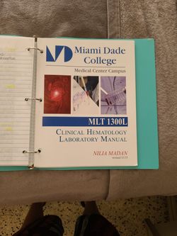 MLT 1300L Clinical Hematology Lab Manual