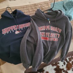 Two SHIPPENSBURG  sweatshirts