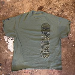 Sturgis green skull T