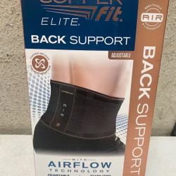 Copper Fit Elite Back Support AirFlow Back Brace Compression Straps 30-50