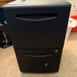 Black Two Drawer Filing Cabinet 