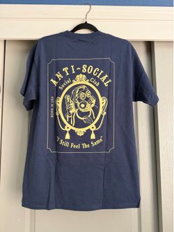 Anit Social Zig Zag tee steel blue color way