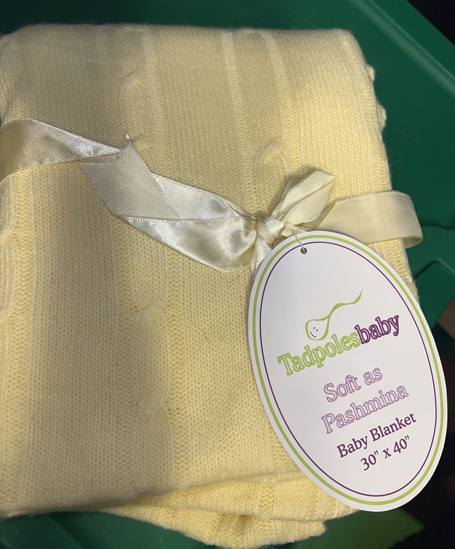 New. Soft Knit Baby Blanket