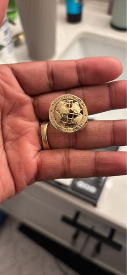 The World Is Yours Gold Globe ring 10k