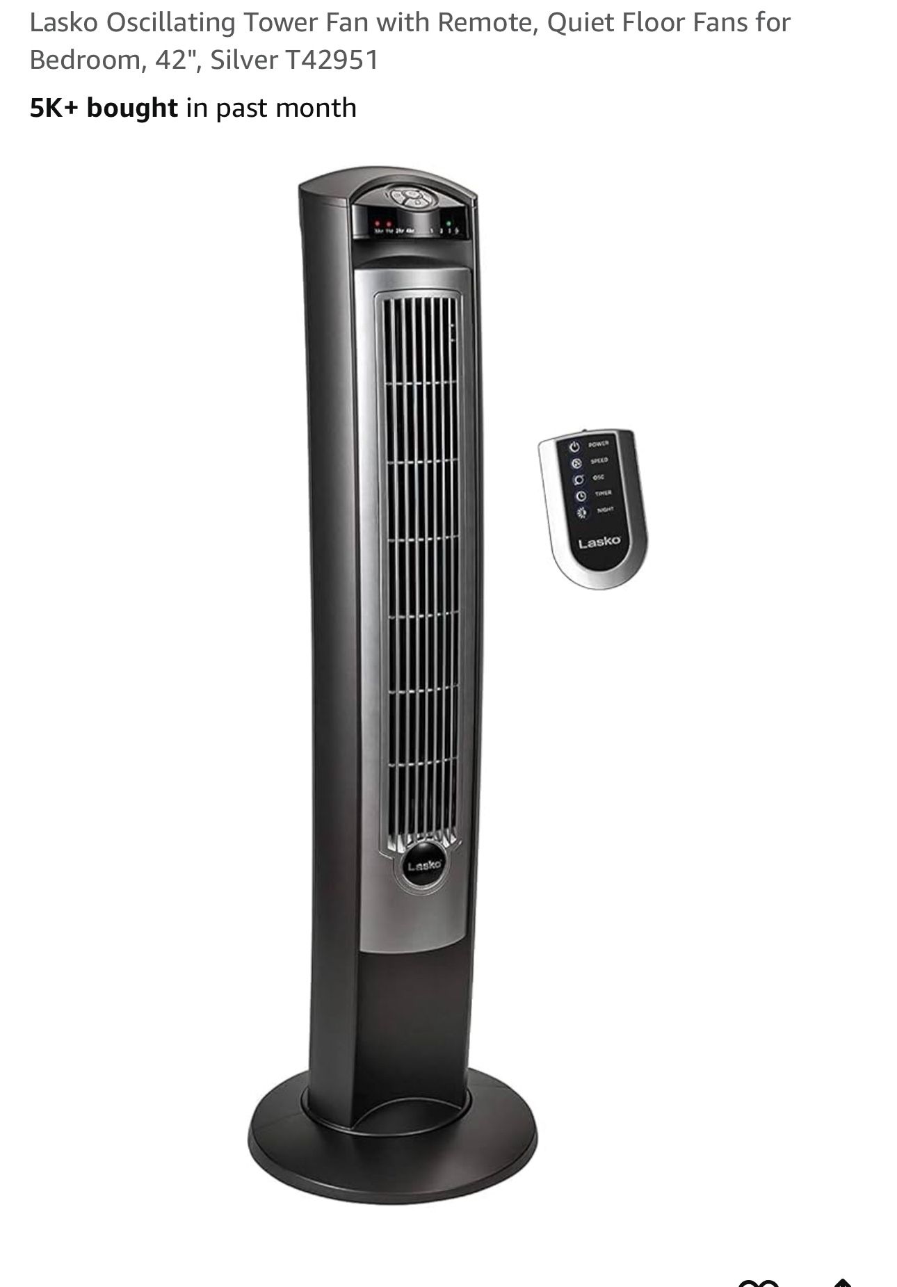 Tower Fan With Remote