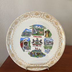 Vintage State Of Pennsylvania Souvenir Plate