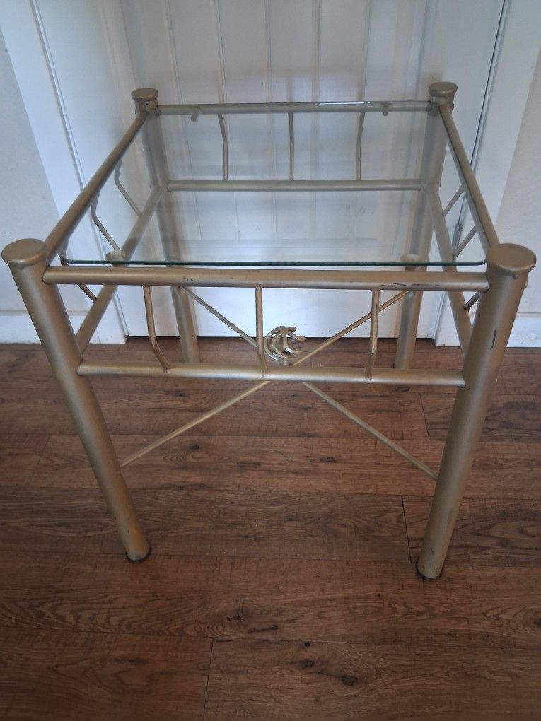 End Table, Side Table, Glass 