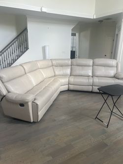 Leather Cream Sectional