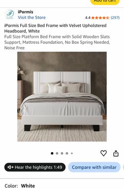 New Full sized upholstered bed frame whit