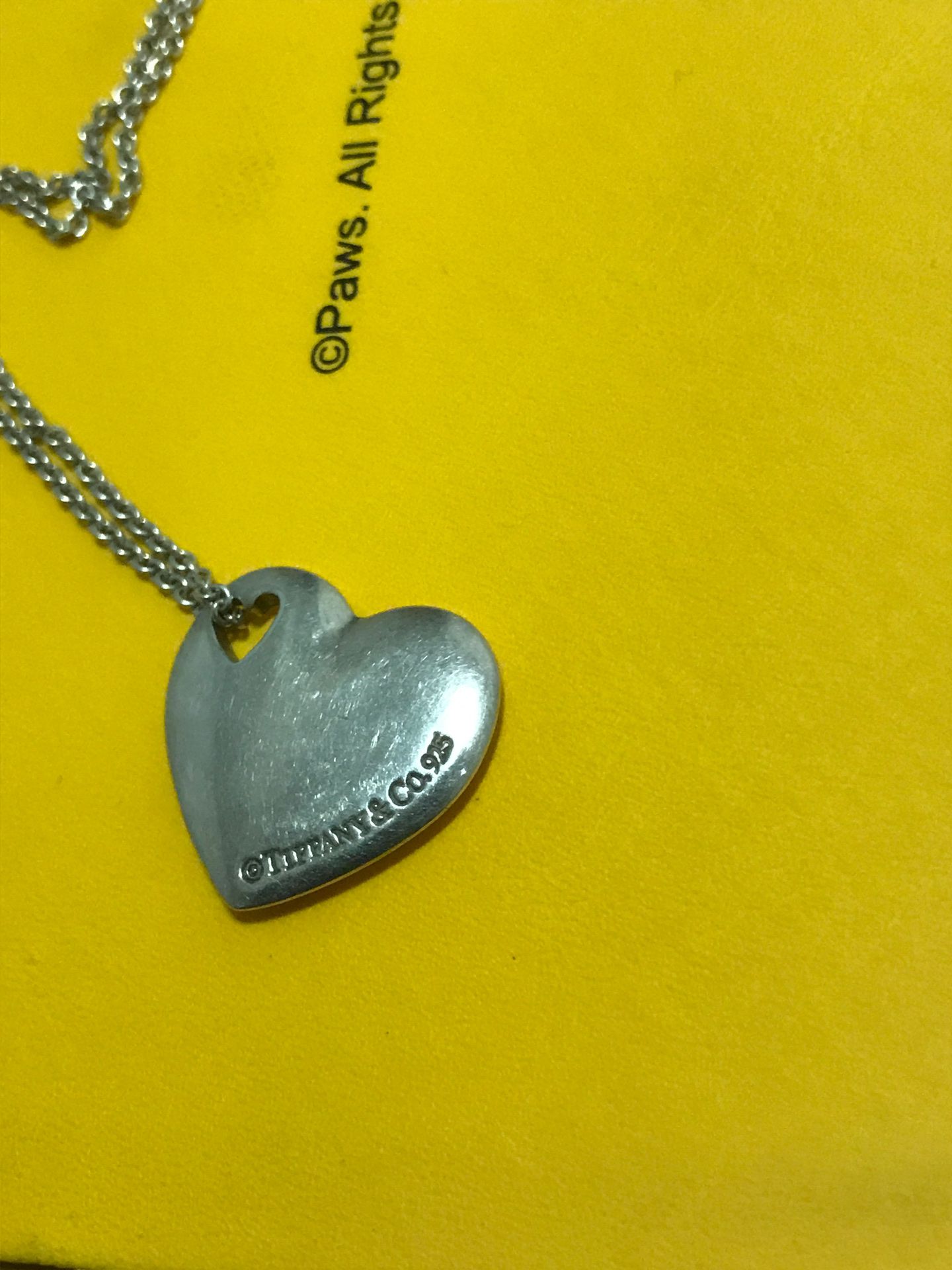 Tiffany heart charm necklace