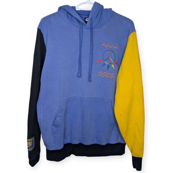 Nike Urban Jungle Gym Color Block Blue Yellow Hoodie