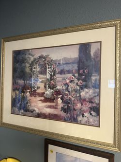 Rose Trellis landscape print