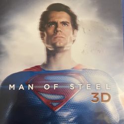 SUPERMAN Man Of STEEL 3D (3D Blu-Ray + Blu-Ray + DVD, NO Digital-2013)