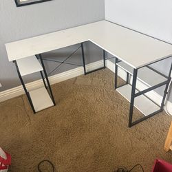 White Corner Desk