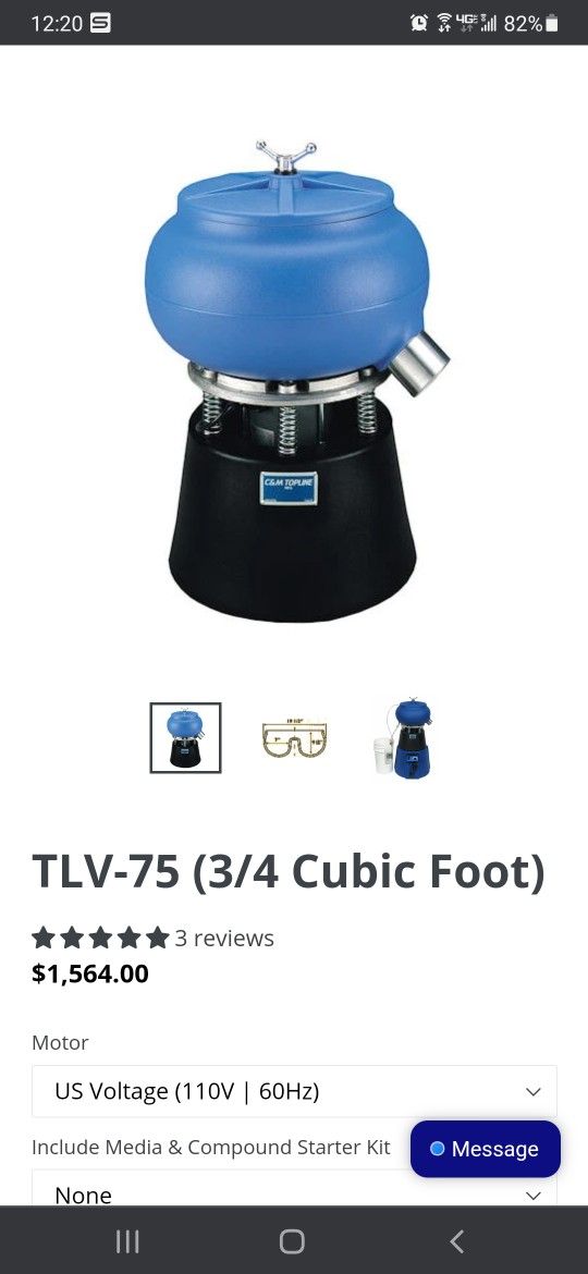 3/4cu Capacity Vibratory Tumbler