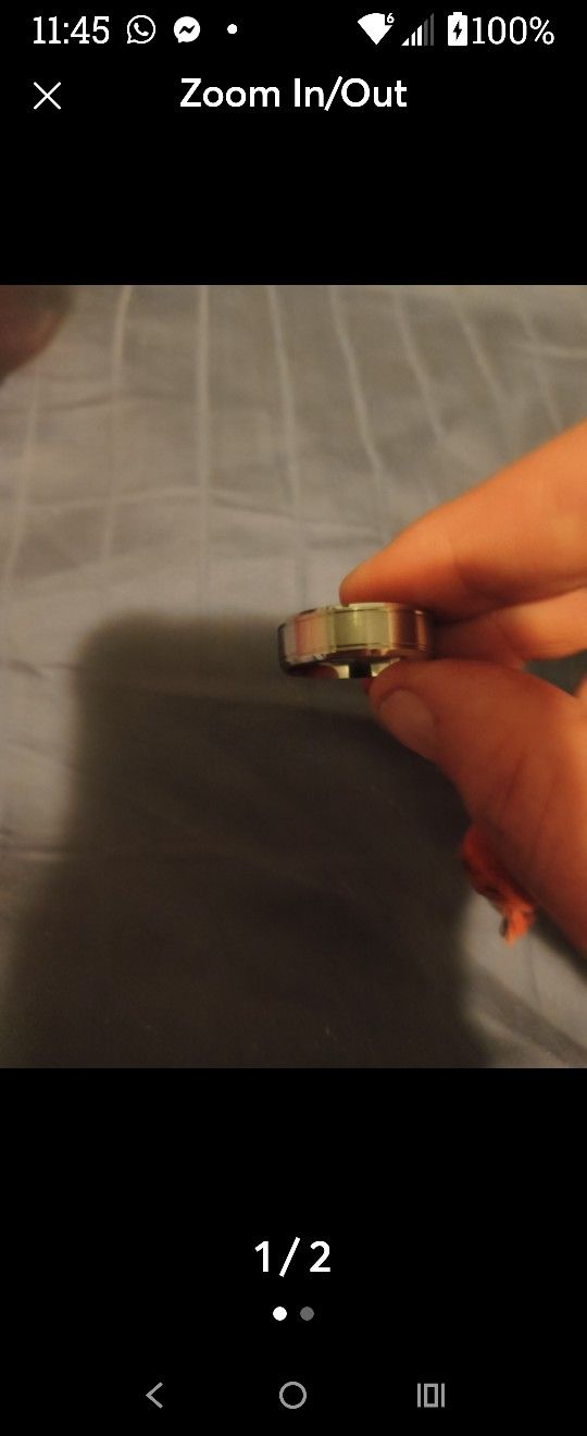 Silver Stainless steel ring size 12