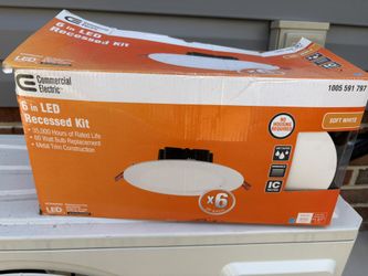 6” LED Recessed Lights (5) Brand New 
