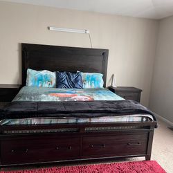 Full Furniture Set - King Bed Dining Table Buffet Table Dresser