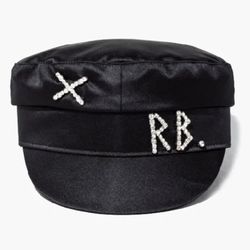 RB Hat Swarovski Crystal Luxury Satin Blvck Cap Paris Designer Ami Ruslan Sexy