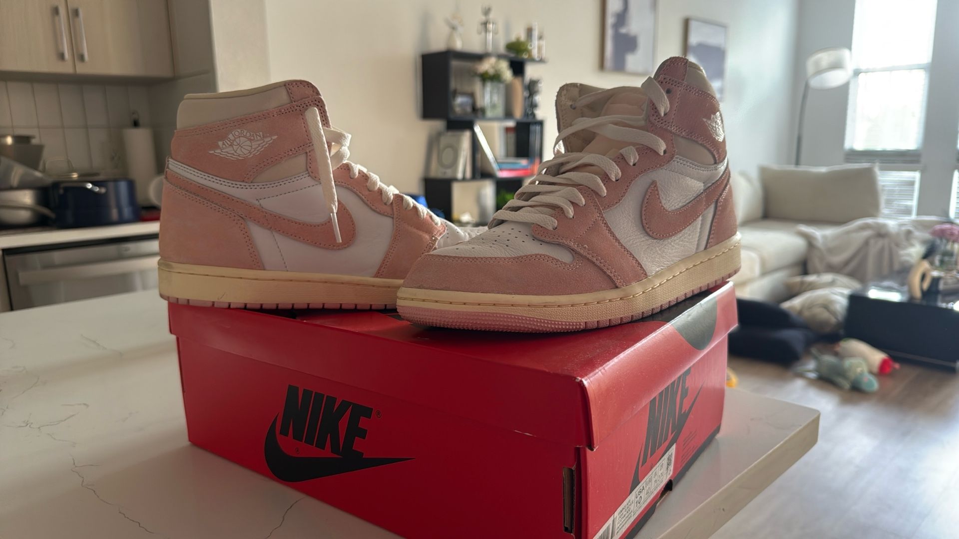 Women’s “Washed Pink” Jordans SIZE 10W