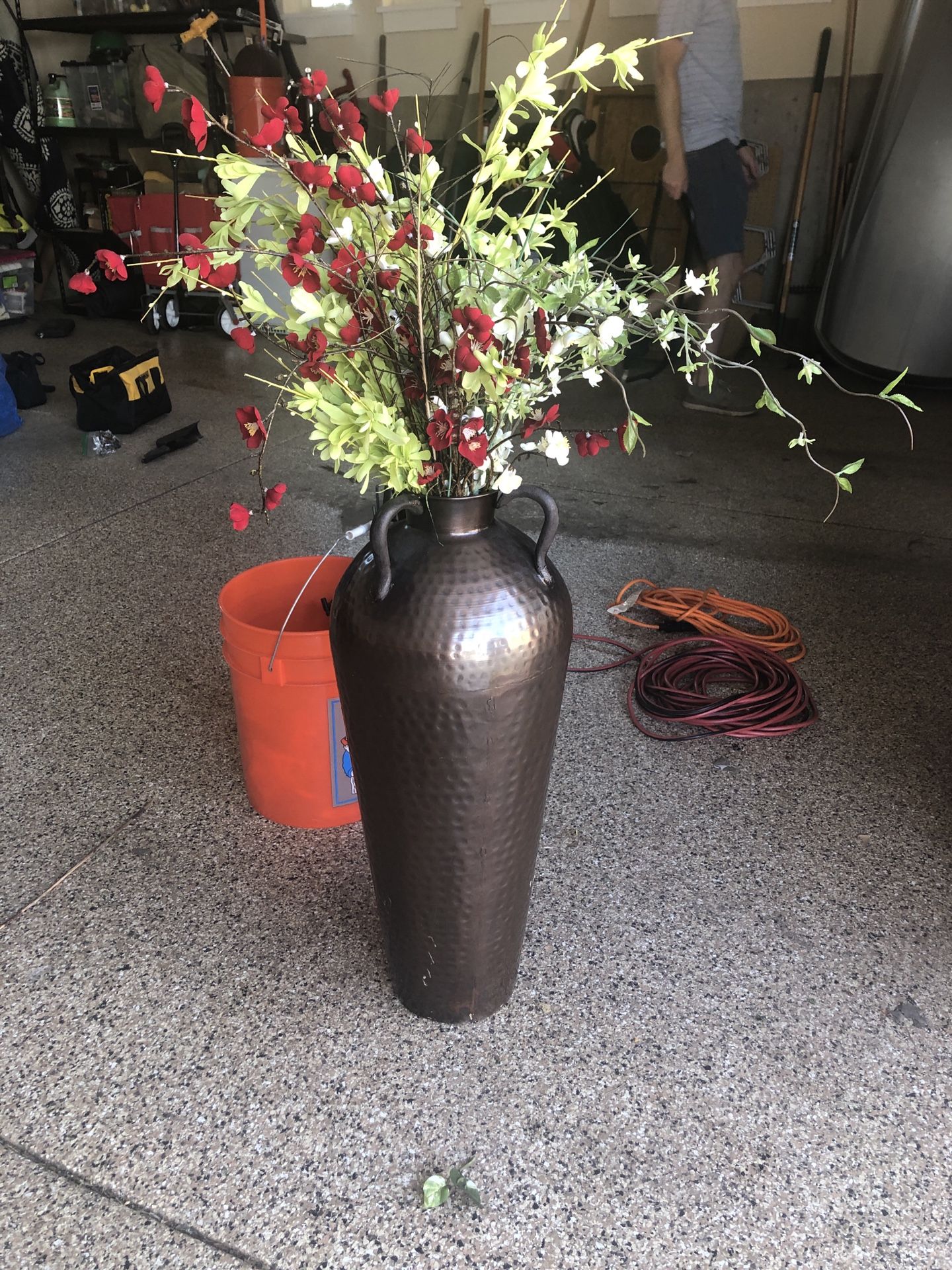 Decorative Faux Copper Vase - 36”