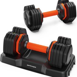 Sportsroyals Adjustable Dumbbells 25LB Single Dumbbells Weights, 5 in 1 Free Weights 5/10/15/20/25lb Dumbbell with Anti-Slip Handle, Suitable for Home