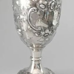 Late 19th century sterling silver items. Chalis, flatware, etc