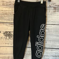 Girls black adidas jogger leggings size 6