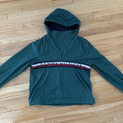 Men Medium - Vintage Tommy Hilfiger Fleece Lined Pullover Jacket Anorak 